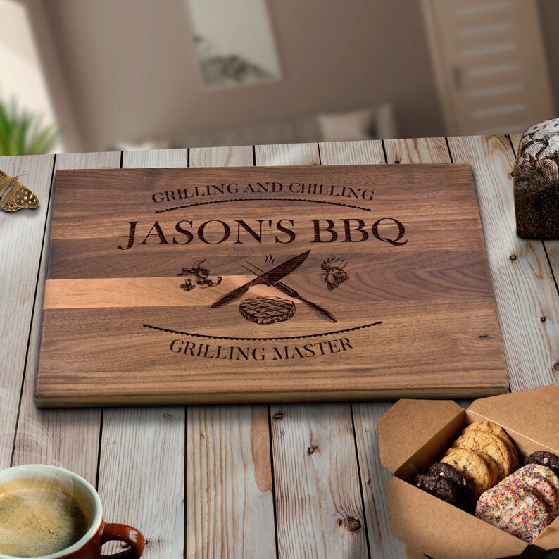 Custom Engraved Cutting Board – Personalized Walnut, Cherry, or Bamboo Gift for Weddings, Housewarmings & Special Occasions