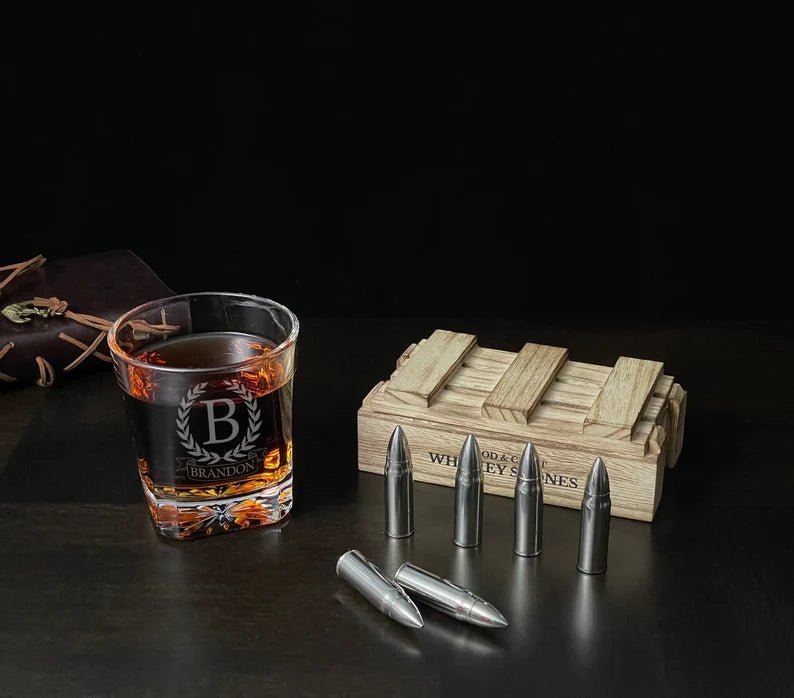 Personalized Decanter and Whiskey Stones Set