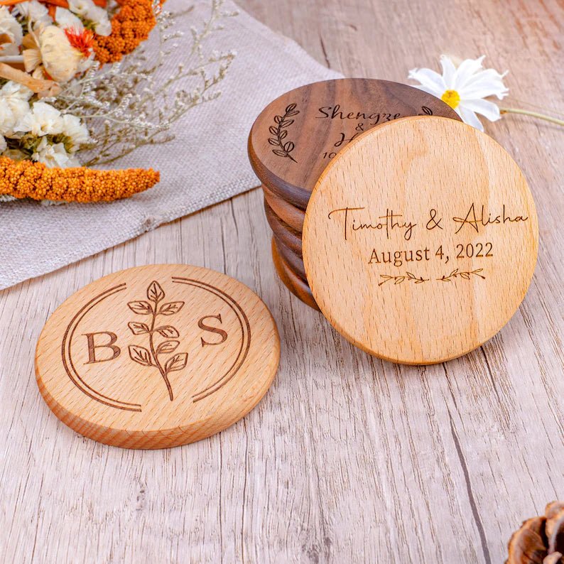 Unique Personalized Baller Coasters Customized Bar Gifts for Men by Groovy Guy