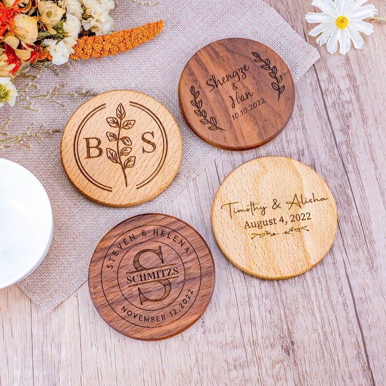 Unique Personalized Baller Coasters Customized Bar Gifts for Men by Groovy Guy