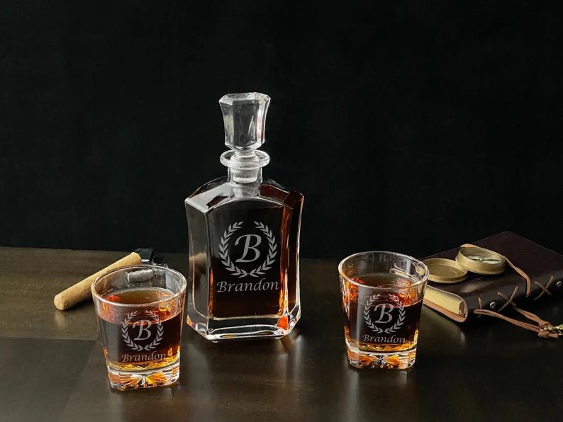 Dapper Scotch Crystal Decanter Set