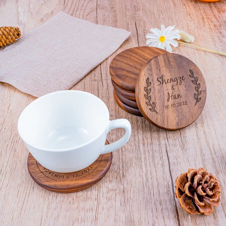 Unique Personalized Baller Coasters Customized Bar Gifts for Men by Groovy Guy