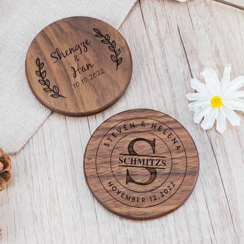 Unique Personalized Baller Coasters Customized Bar Gifts for Men by Groovy Guy