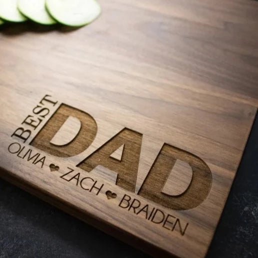 Unique Personalized Dads Chopping Block Customized Fathers Day Gifts for Men by Groovy Guy