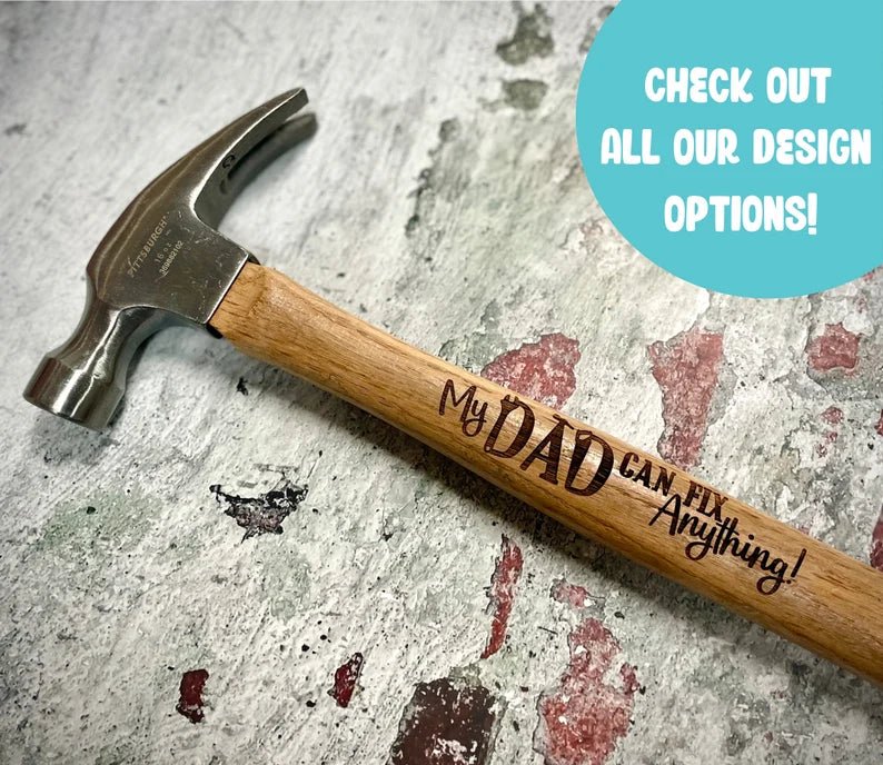Unique Personalized Dads Forever Hammer Customized Dad Gifts for Men by Groovy Guy
