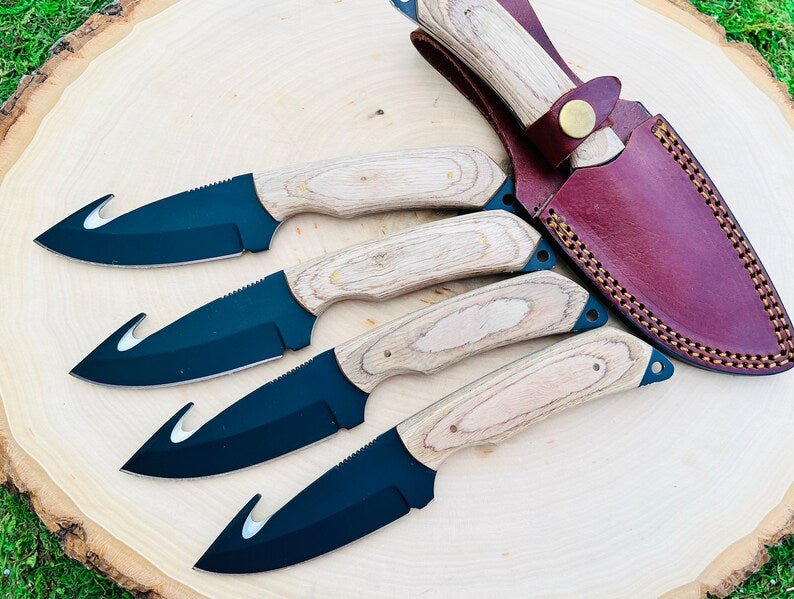 Unique Personalized Engraved Gut Hook Knife Customized Knives Gifts for Men by Groovy Guy