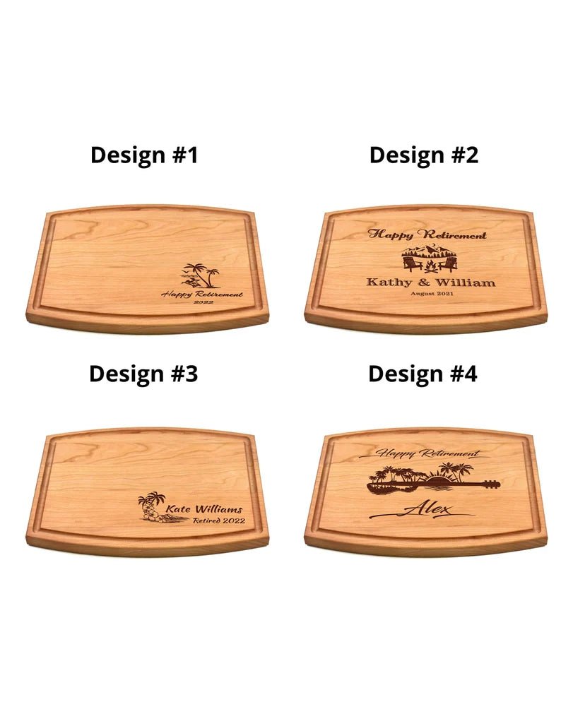 Unique Personalized Custom Retirement Cutting Board Customized cutting boards Gifts for Men by Groovy Guy