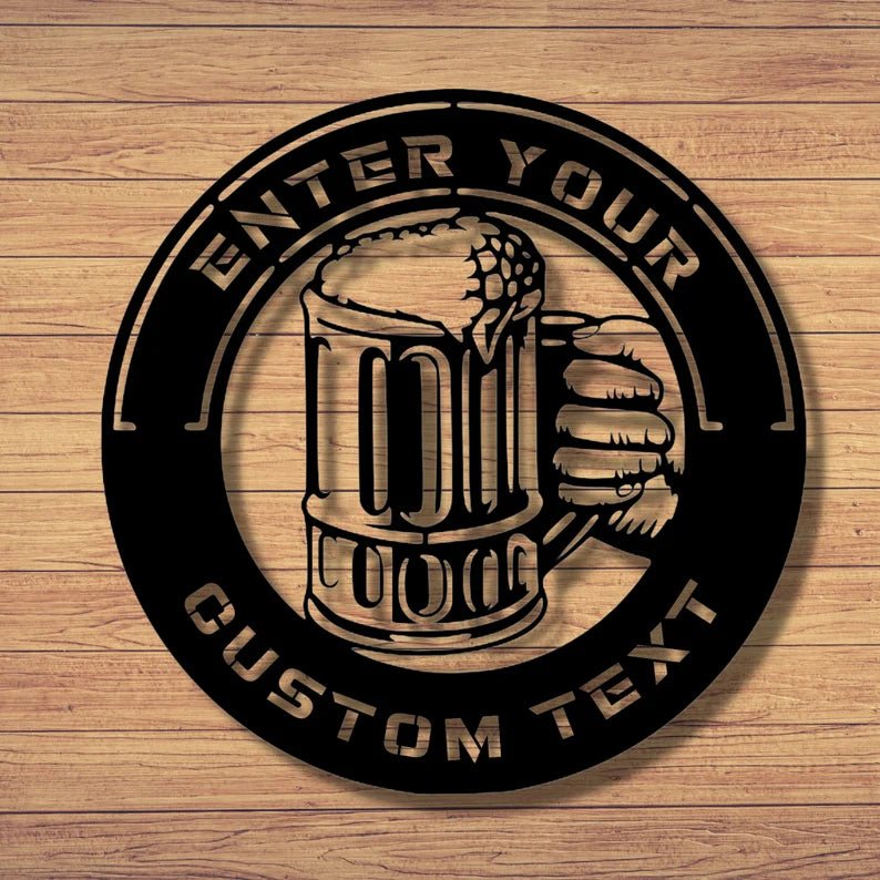 Unique Personalized Custom Beer Sign Customized Bar Gifts for Men by Groovy Guy