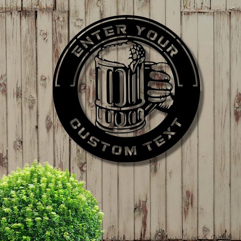 Unique Personalized Custom Beer Sign Customized Bar Gifts for Men by Groovy Guy