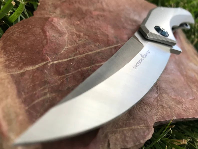 Unique Personalized Stainless Steel Folding Knife Customized Knife Gifts for Men by Groovy Guy