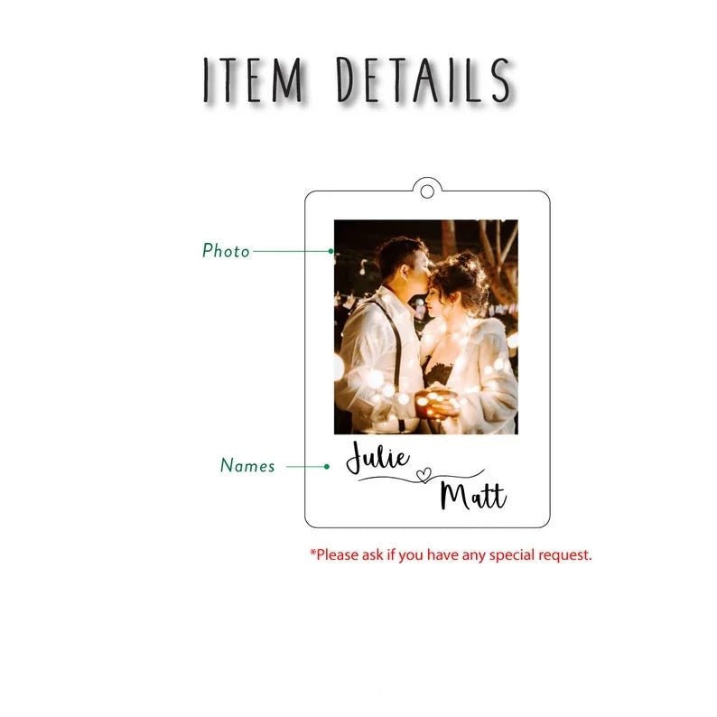 Unique Personalized Couples Photo Keychain Customized Anniversary Gifts for Men by Groovy Guy
