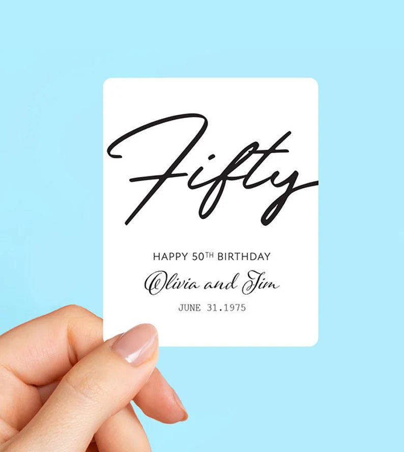 Unique Personalized Custom Birthday Bottle Label Customized Labels Gifts for Men by Groovy Guy