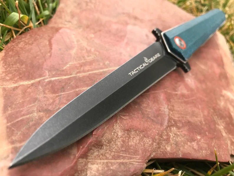 Onyx D2 Steel Folding Knife – Durable Micarta Handle with Deep Pocket Clip for Secure Carry