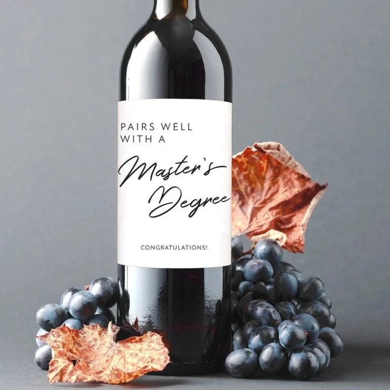 Unique Personalized Master's Degree Graduation Gift Customized Labels Gifts for Men by Groovy Guy