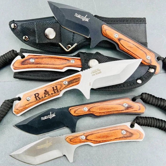 Unique Personalized Engraved Survivor Knife Customized Knife Gifts for Men by Groovy Guy