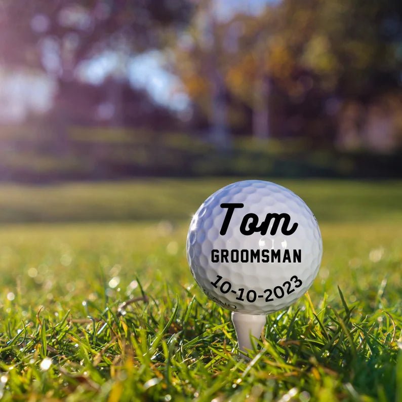 Unique Personalized Wedding Party Golf Balls Customized golf ball Gifts for Men by Groovy Guy
