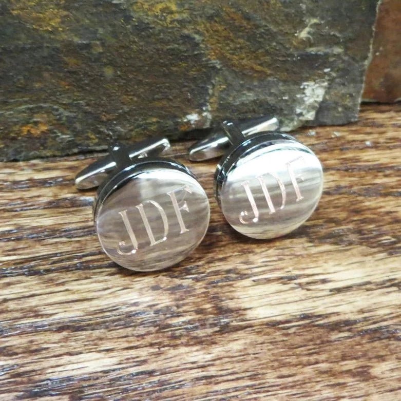 Unique Personalized Classy Personalized Cufflinks Customized Cuff Links Gifts for Men by Groovy Guy