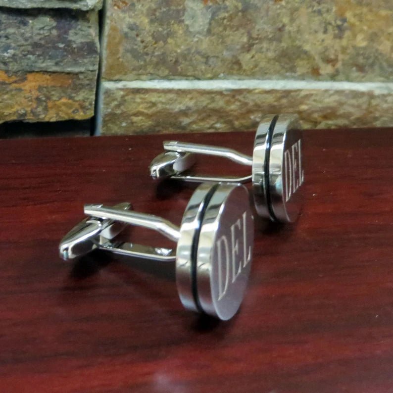 Unique Personalized Classy Personalized Cufflinks Customized Cuff Links Gifts for Men by Groovy Guy