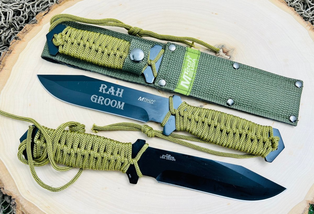 Unique Personalized Roped Dagger Customized Knives Gifts for Men by Groovy Guy