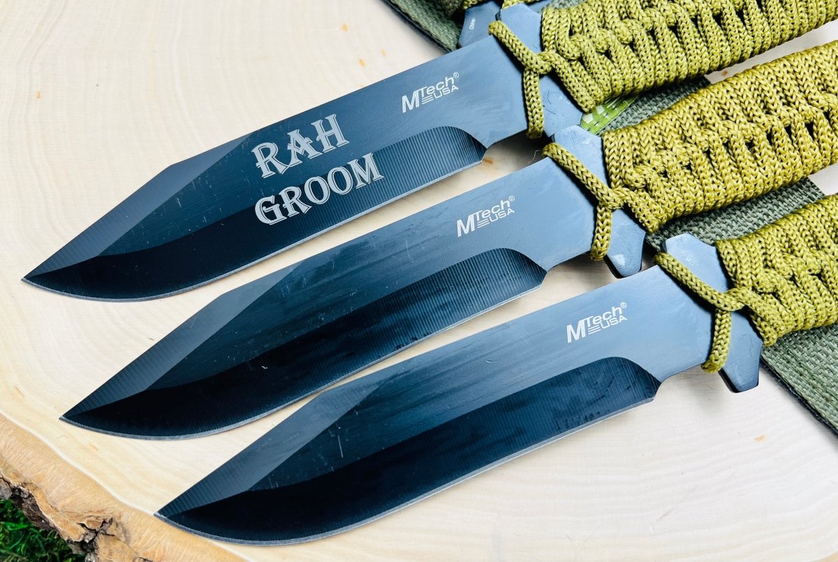 Unique Personalized Roped Dagger Customized Knives Gifts for Men by Groovy Guy