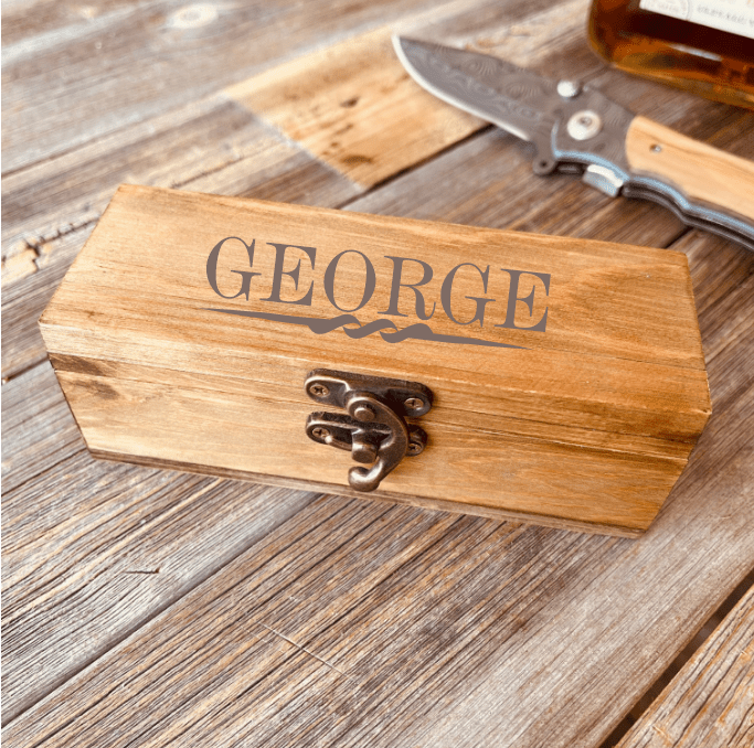 Engraved Tactical Knife Gift Set - Personalized Box