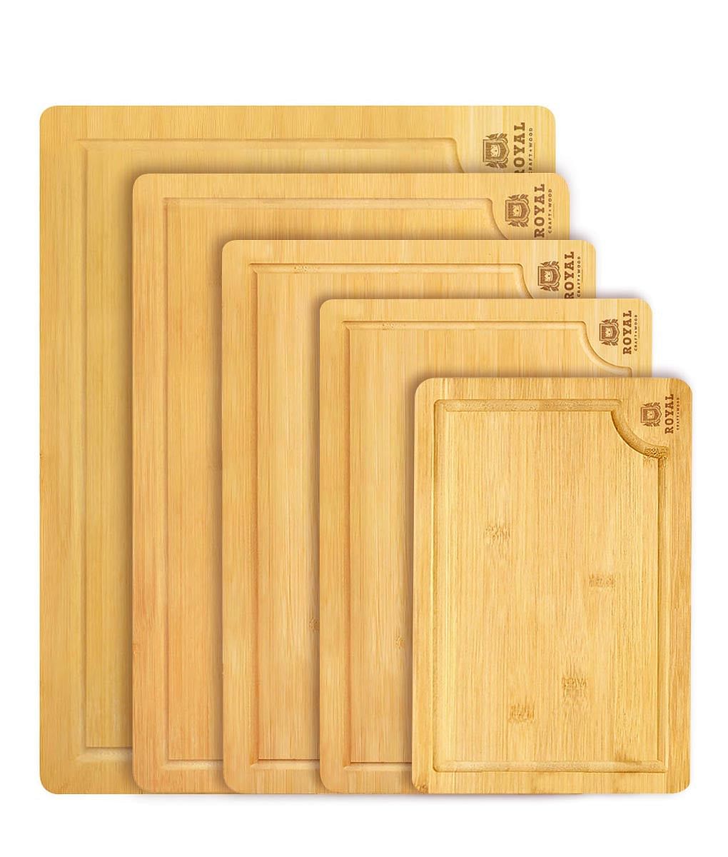 Unique Personalized 5 Piece Chopping Board Set Customized Gifts for Men by Groovy Guy