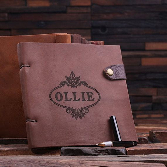Personalized Leather Ledger 