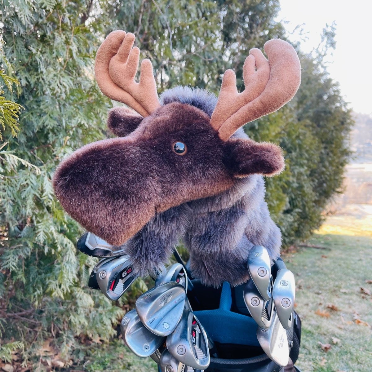 Unique Personalized Millie Moose Customized Golf Head Covers Gifts for Men by Groovy Guy