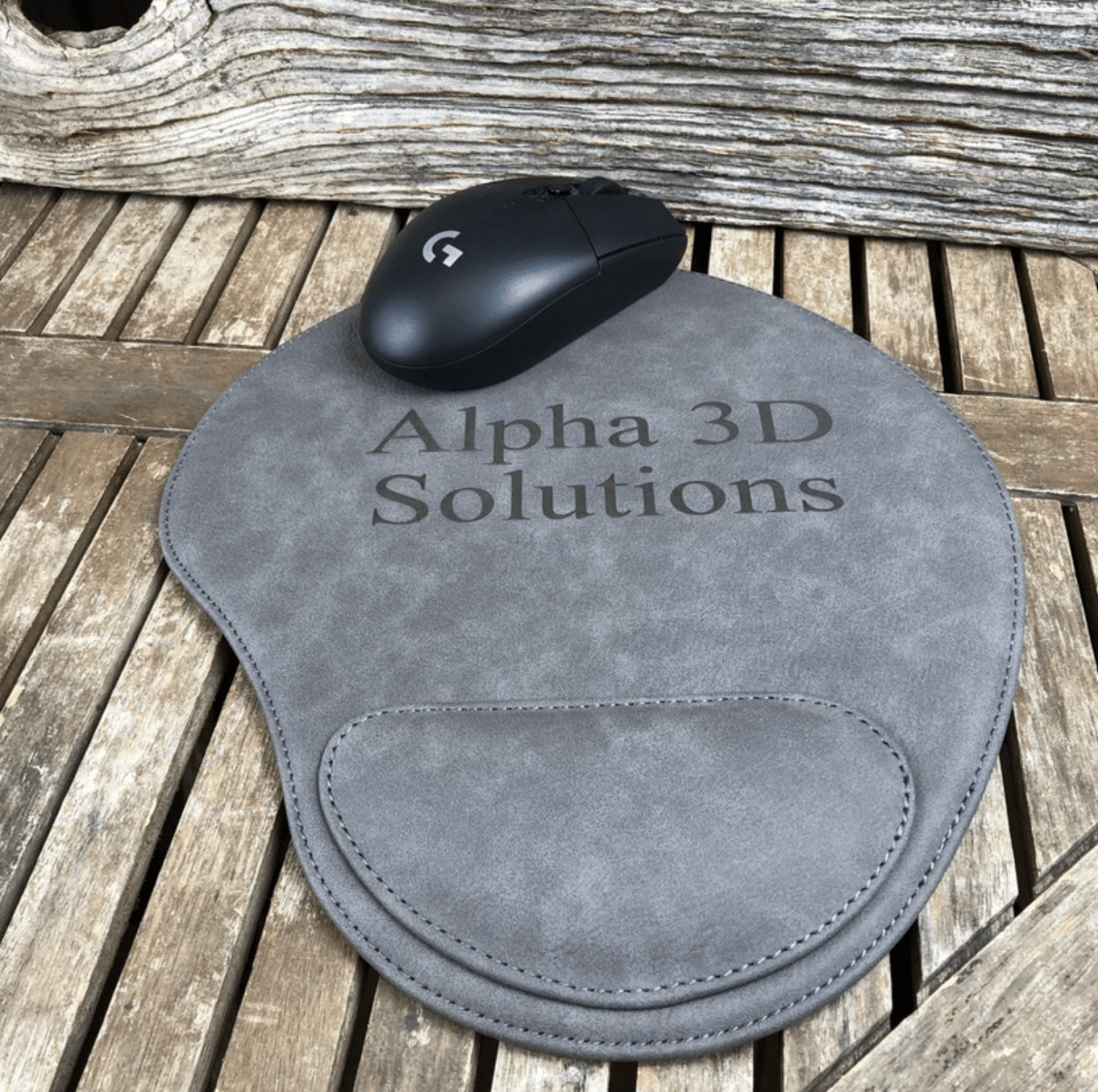 personalized leather mousepad