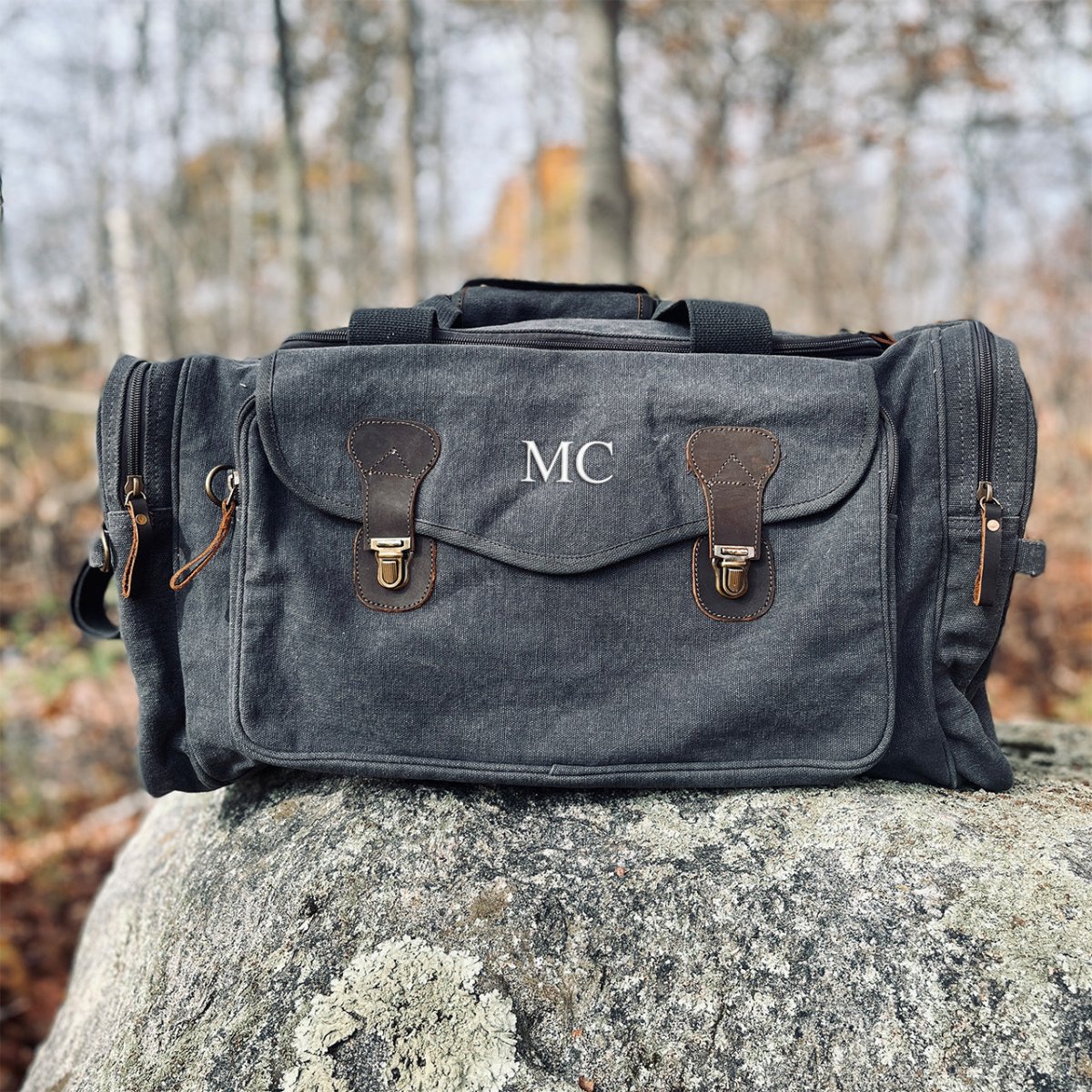 Unique Personalized Duffle and Dopp Set Customized Duffle Bag Gifts for Men by Groovy Guy