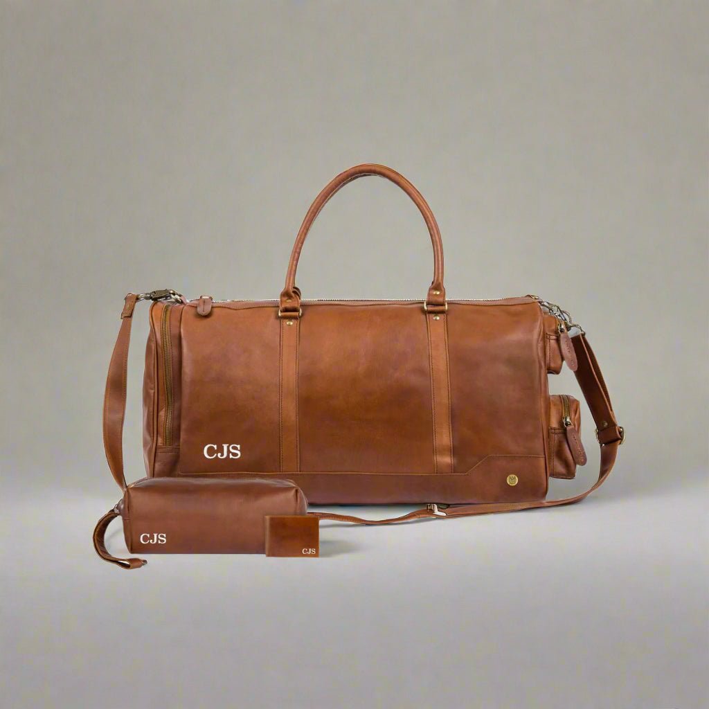 Unique Personalized Luxury Travel Set Customized Gifts for Men by Groovy Guy