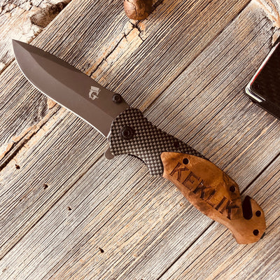 Custom Carbon Fiber Personalized Knife