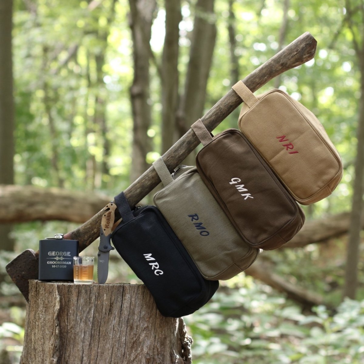 Unique Personalized Dopp & Gang Customized Groomsmen Gifts Gifts for Men by Groovy Guy