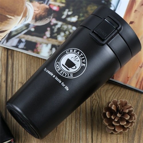 Unique Personalized SLIM STRAIGHT COFFEE FLASK Customized Gifts for Men by Groovy Guy