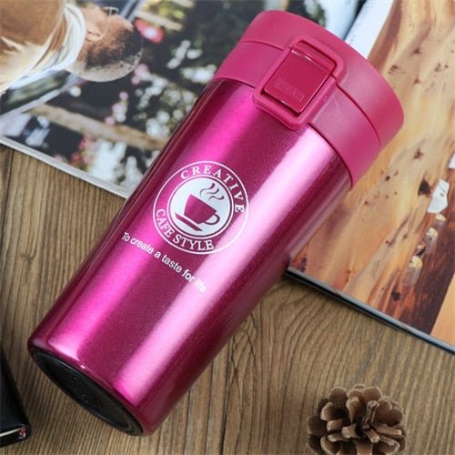 Unique Personalized SLIM STRAIGHT COFFEE FLASK Customized Gifts for Men by Groovy Guy