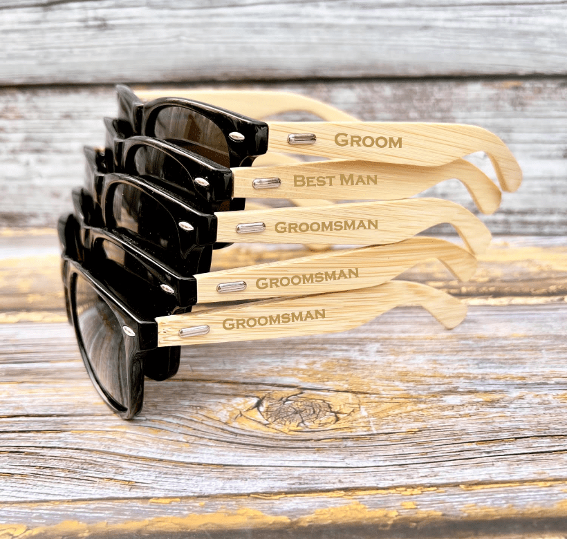 Unique Personalized Custom Wedding Role Sunglasses Customized Groomsmen Gifts Gifts for Men by Groovy Guy