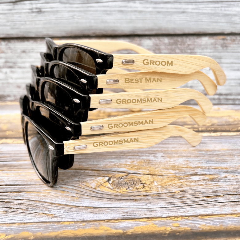 Unique Personalized Custom Wedding Role Sunglasses Customized Groomsmen Gifts Gifts for Men by Groovy Guy