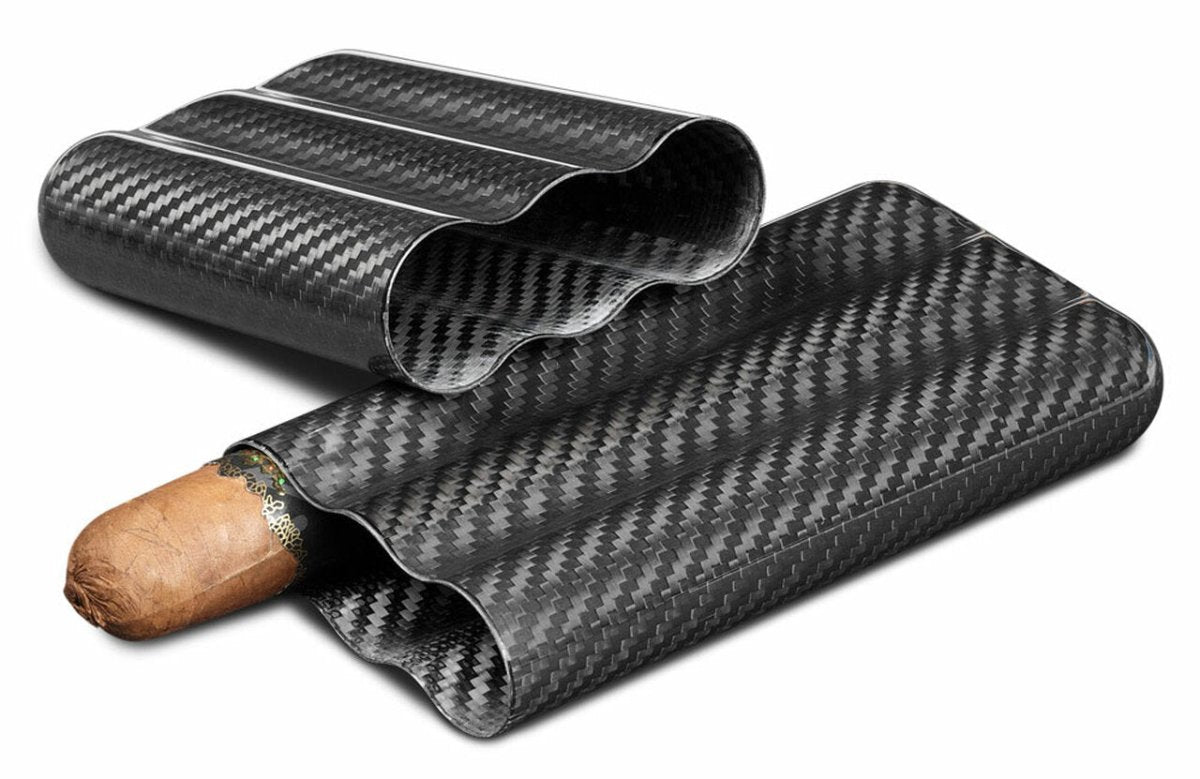 Unique Personalized Carbon Fiber 3 Finger Customized Cigar Gifts for Men by Groovy Guy