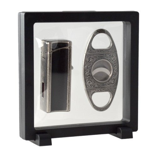 Unique Personalized Antique Cutter & Lighter Set Customized Cigar Lighter Gifts for Men by Groovy Guy