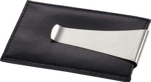 Unique Personalized Black Leather Money Clip Customized Wallets Gifts for Men by Groovy Guy