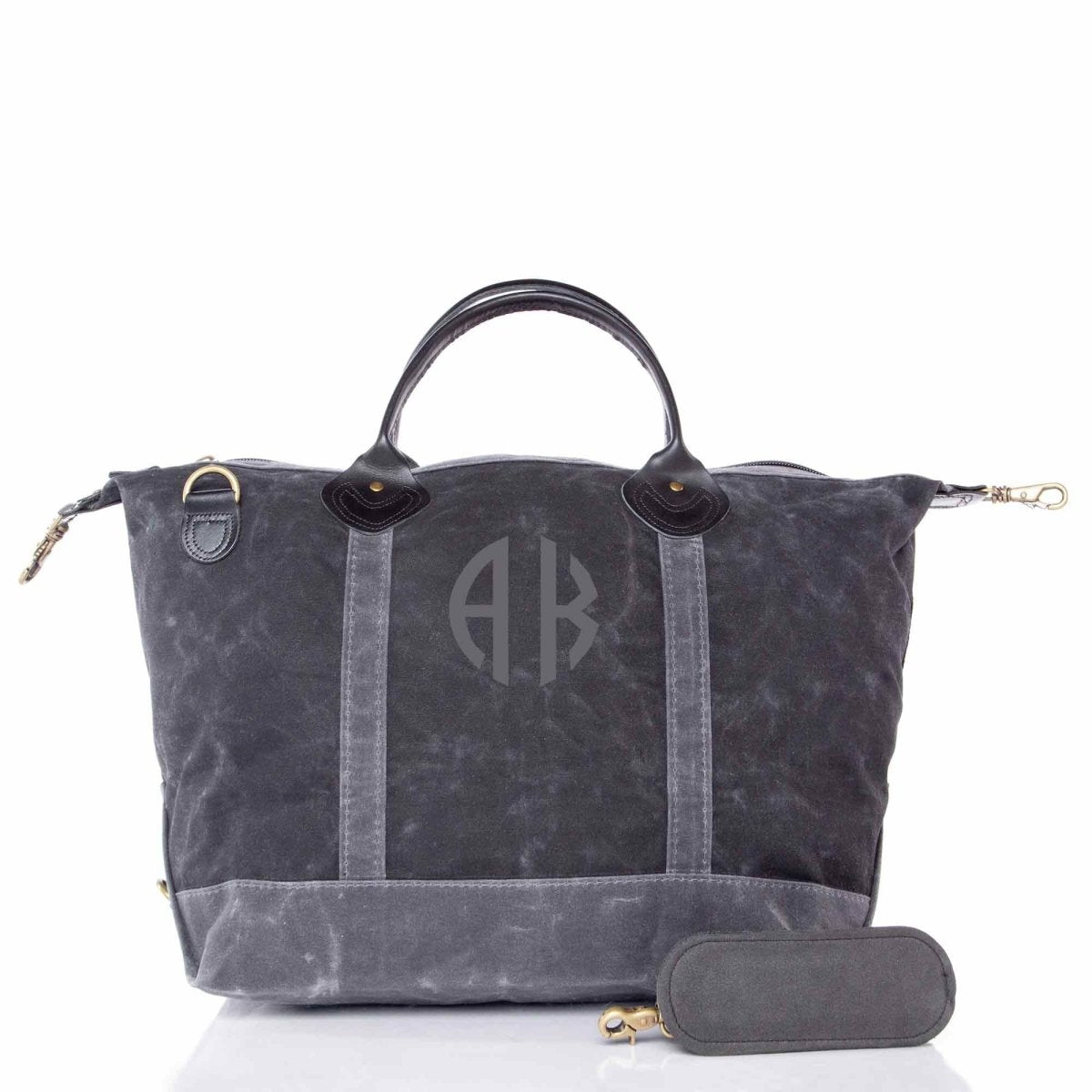 Unique Personalized Waxed Weekender Duffle Bag Customized Duffel Bags Gifts for Men by Groovy Guy