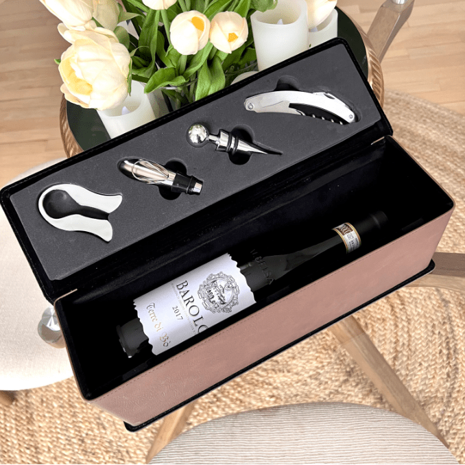 Unique Personalized Personalized Wine Box Set Customized housewarming gift Gifts for Men by Groovy Guy