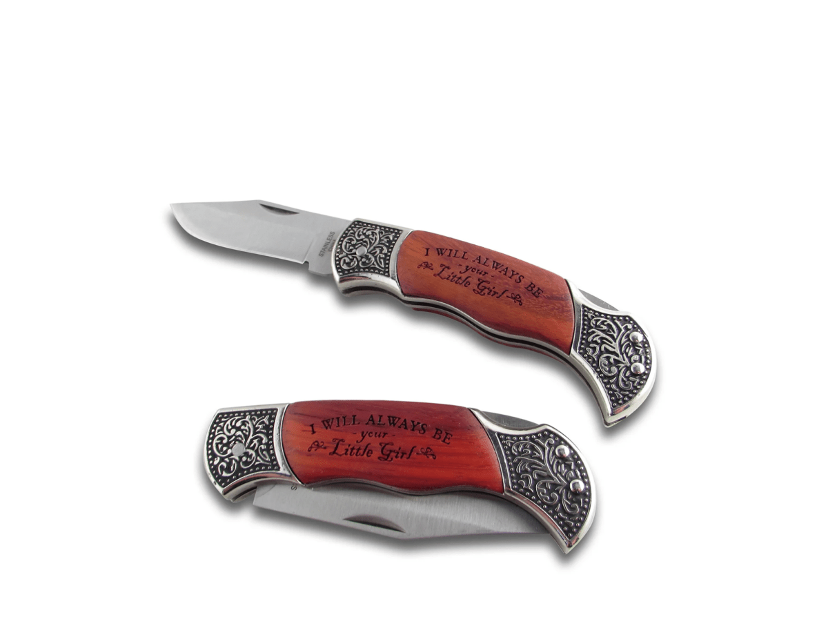 Unique Personalized "Your Little Girl" Hunting Knife Customized Knife Gifts for Men by Groovy Guy