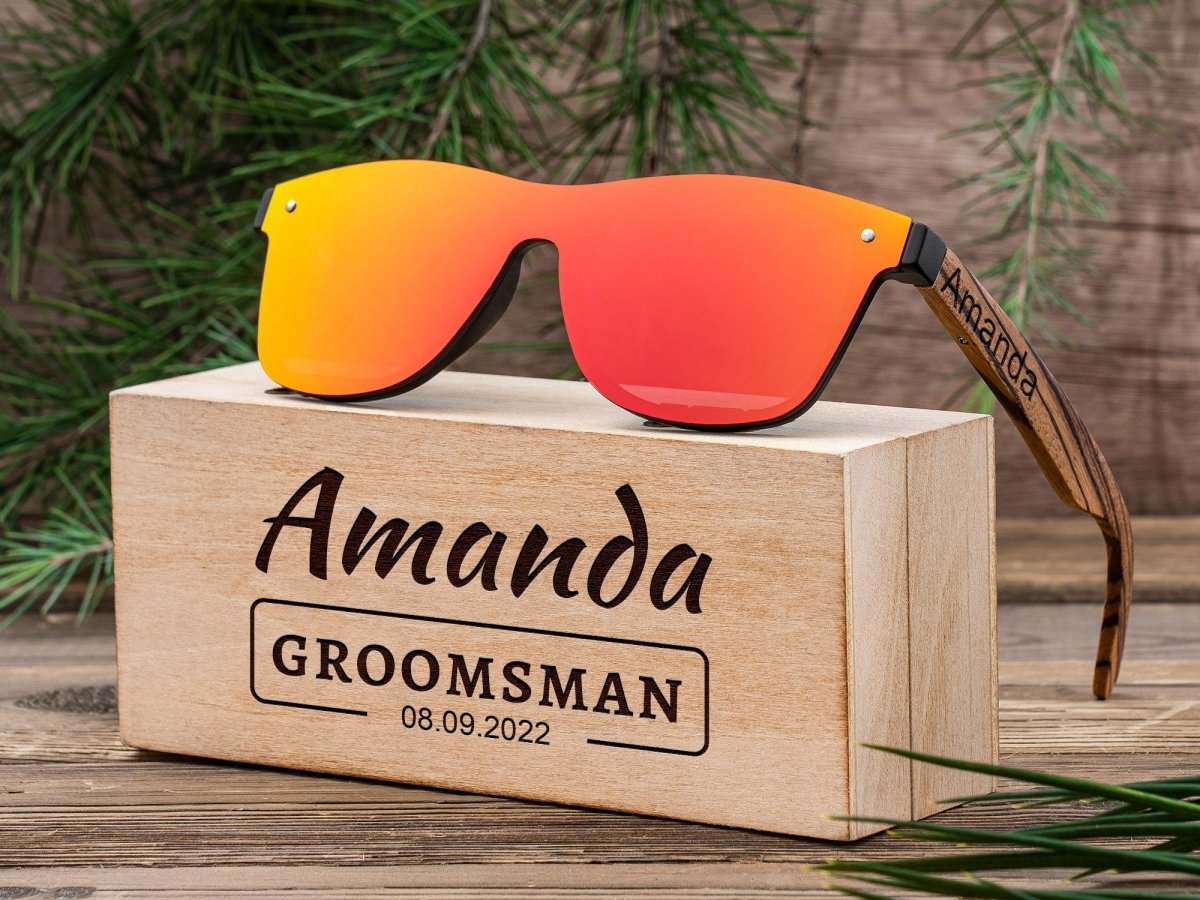 Unique Personalized UV Visors Customized Sunglasses Gifts for Men by Groovy Guy