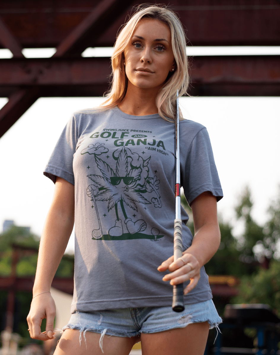 Unique Personalized Golf & Ganja Unisex T-Shirt Customized Golf Gifts for Men by Groovy Guy