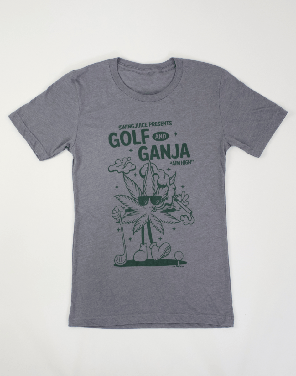 Unique Personalized Golf & Ganja Unisex T-Shirt Customized Golf Gifts for Men by Groovy Guy