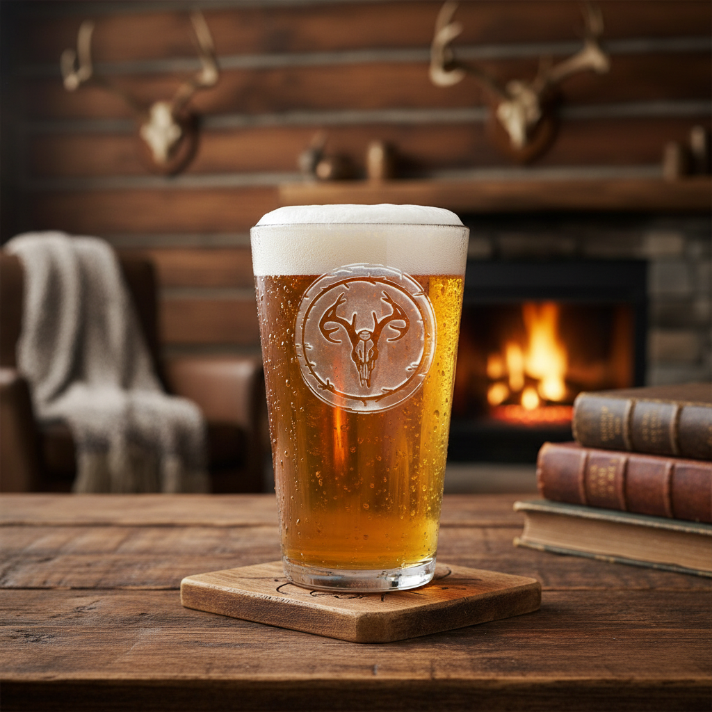 Trophy Buck Personalized Pint Glass