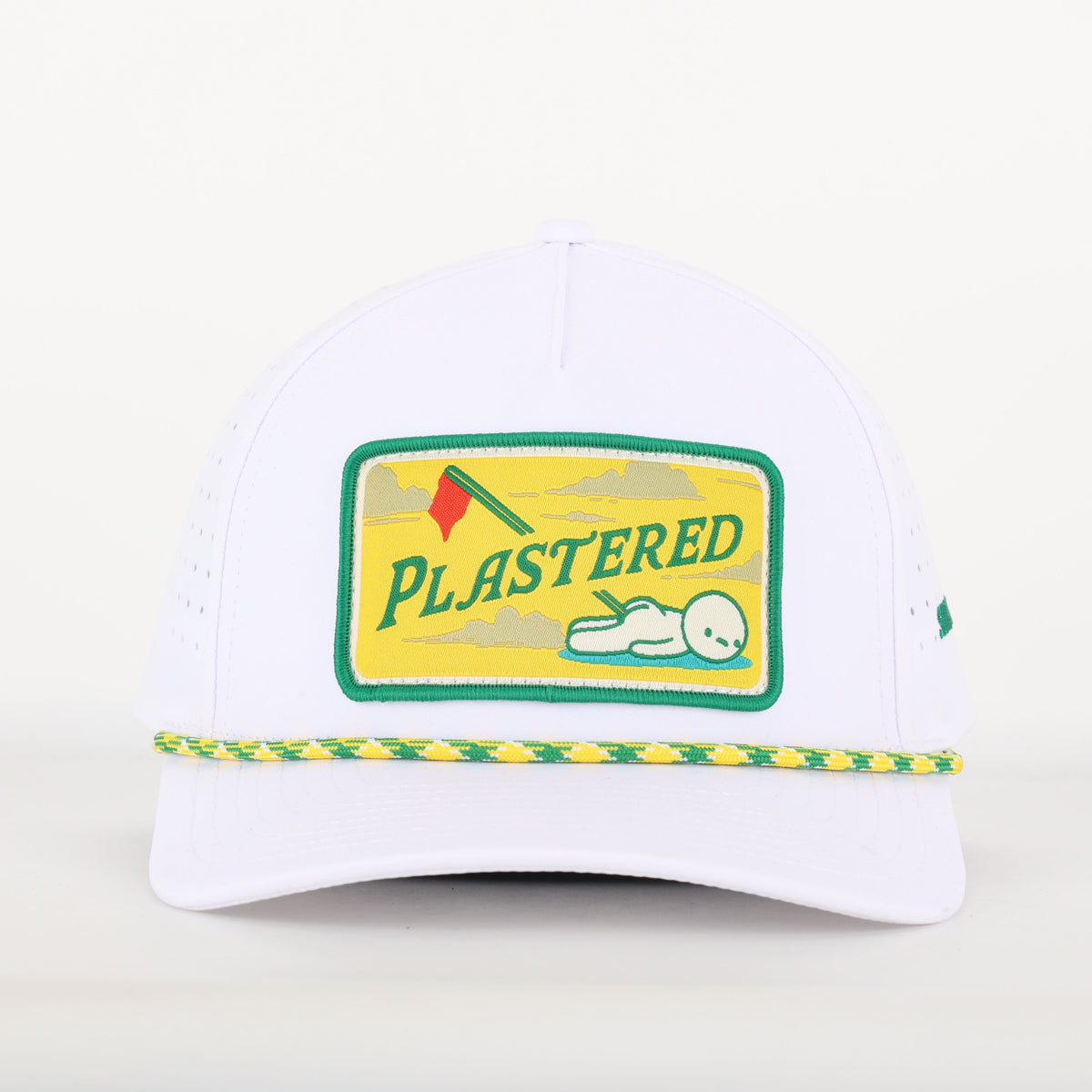 White Plastered Patch Hat