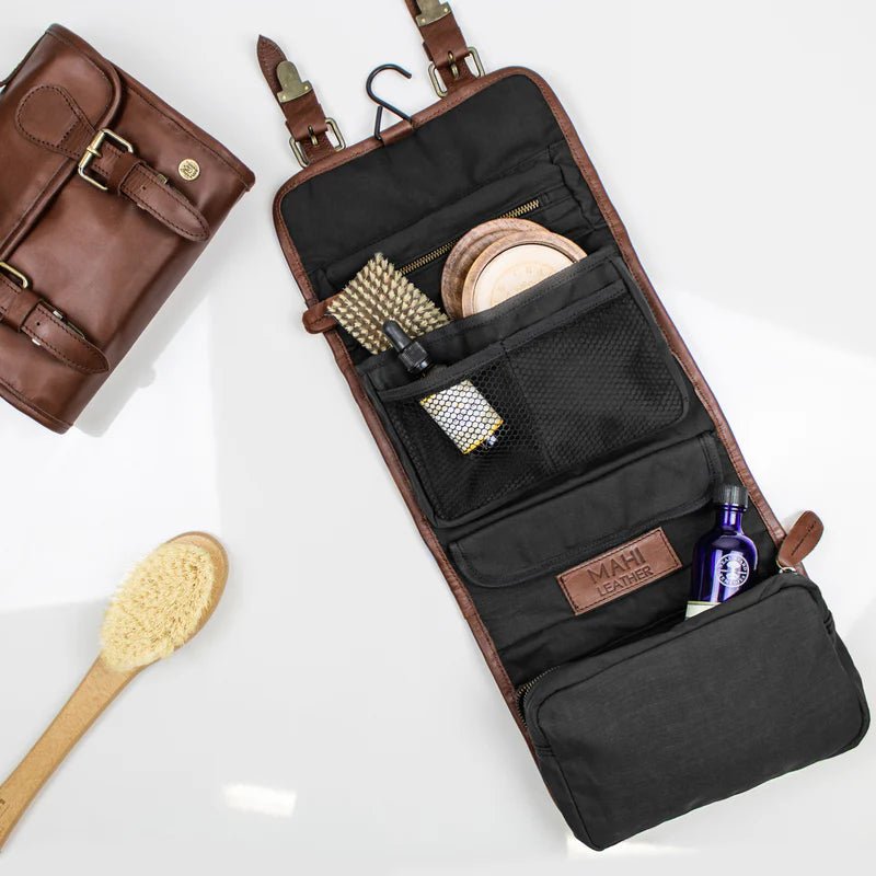 Unique Personalized The Harvard Hanging Wash Bag Customized Dopp Kit Gifts for Men by Groovy Guy