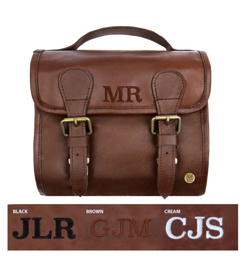 Unique Personalized The Harvard Hanging Wash Bag Customized Dopp Kit Gifts for Men by Groovy Guy